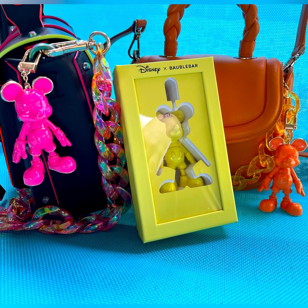 Yellow Mickey Baublebar Keychain / Bag Charm -slight flaw-